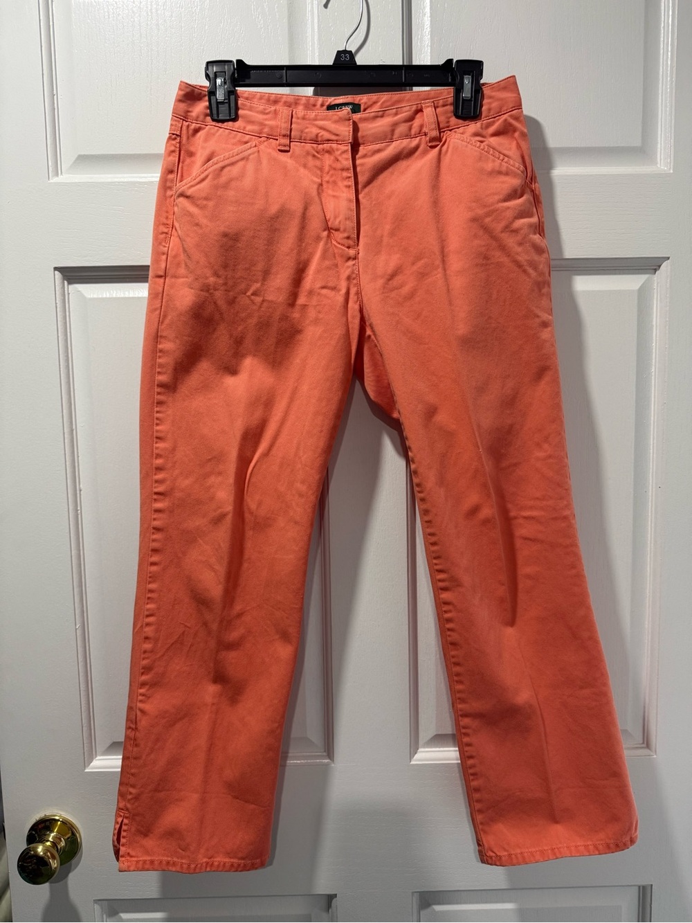 J. Crew Coral-Orange Capri Pants